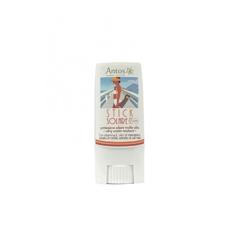 Antos Cosmetici  Stick solare SPF 50 per Viso, Labbra e Tattoo  Protezione Solare Viso