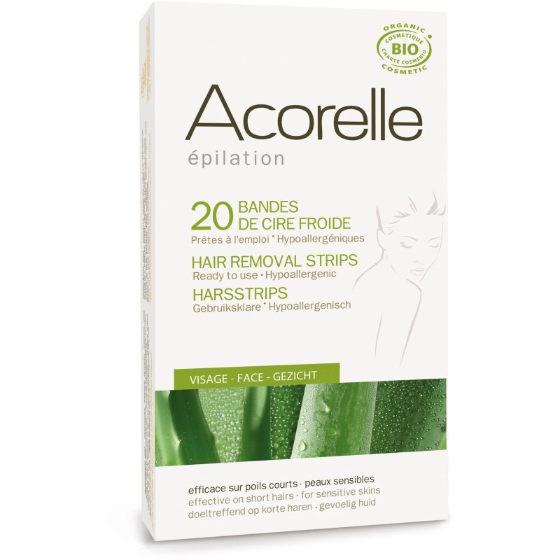 Acorelle  Strisce Depilatorie Viso con Aloe Vera  Epilazione