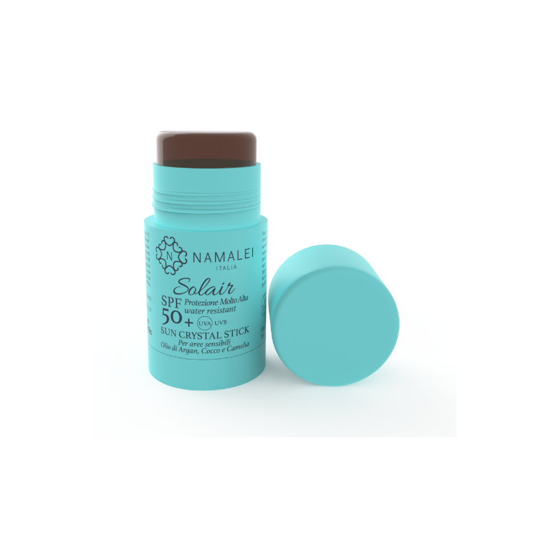 Namalei  Sun Crystal Stick SPF 50+ per Aree Sensibili e Tatuaggi  Protezione Solare Viso