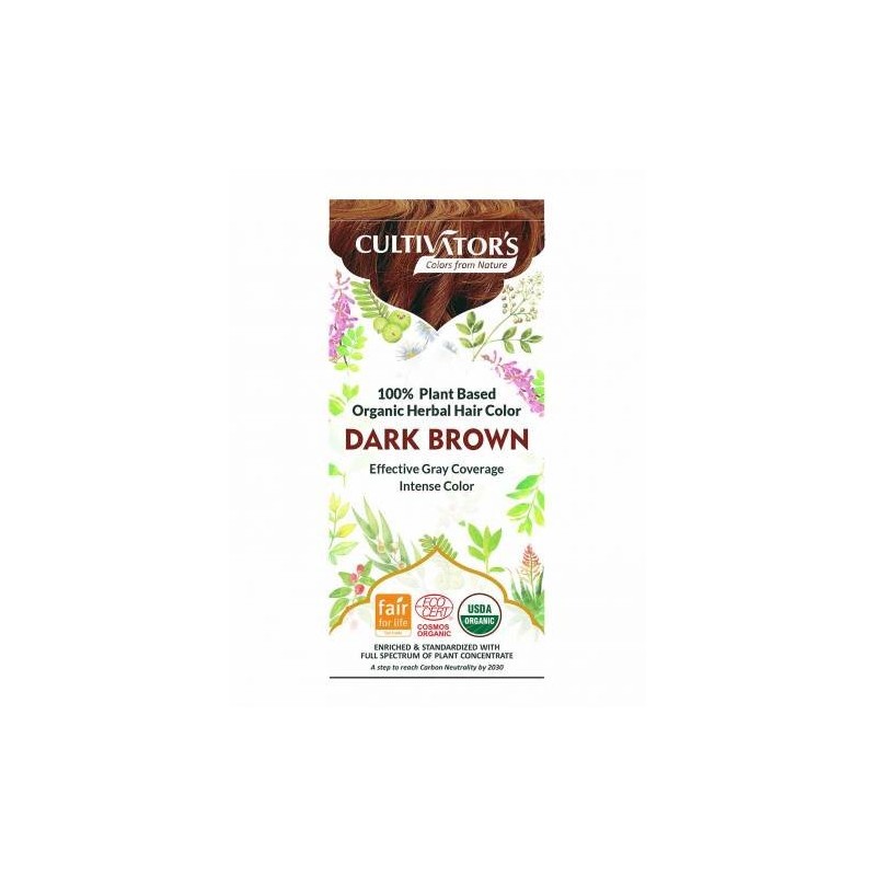 Cultivator's  Tinta Vegetale Biologica - Castano Scuro  Henné e Tinte Vegetali