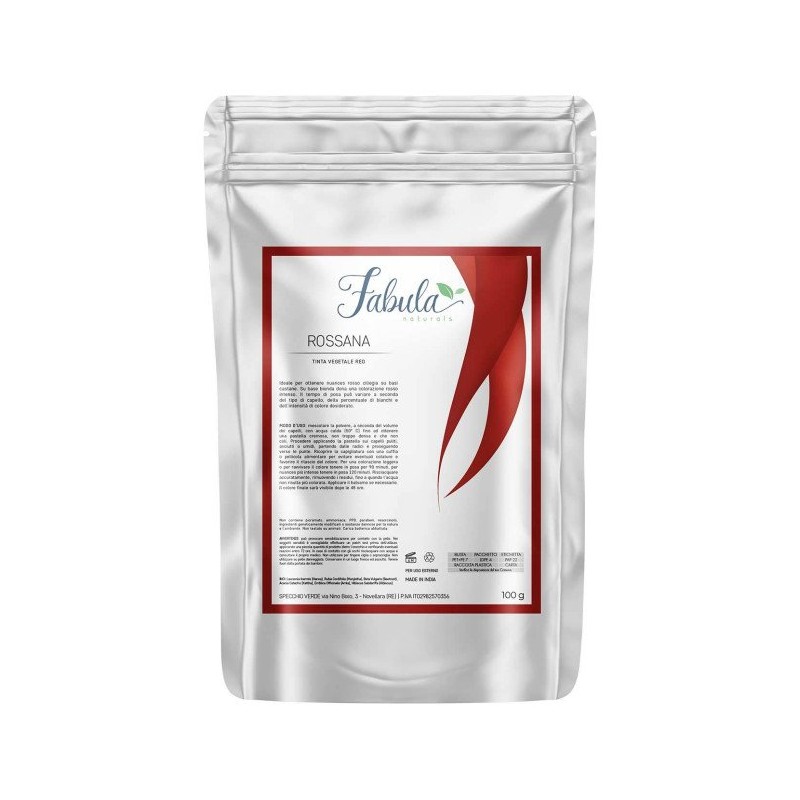 Fabula Naturals  Tinta Vegetale Rosso - Rossana  Henné e Tinte Vegetali