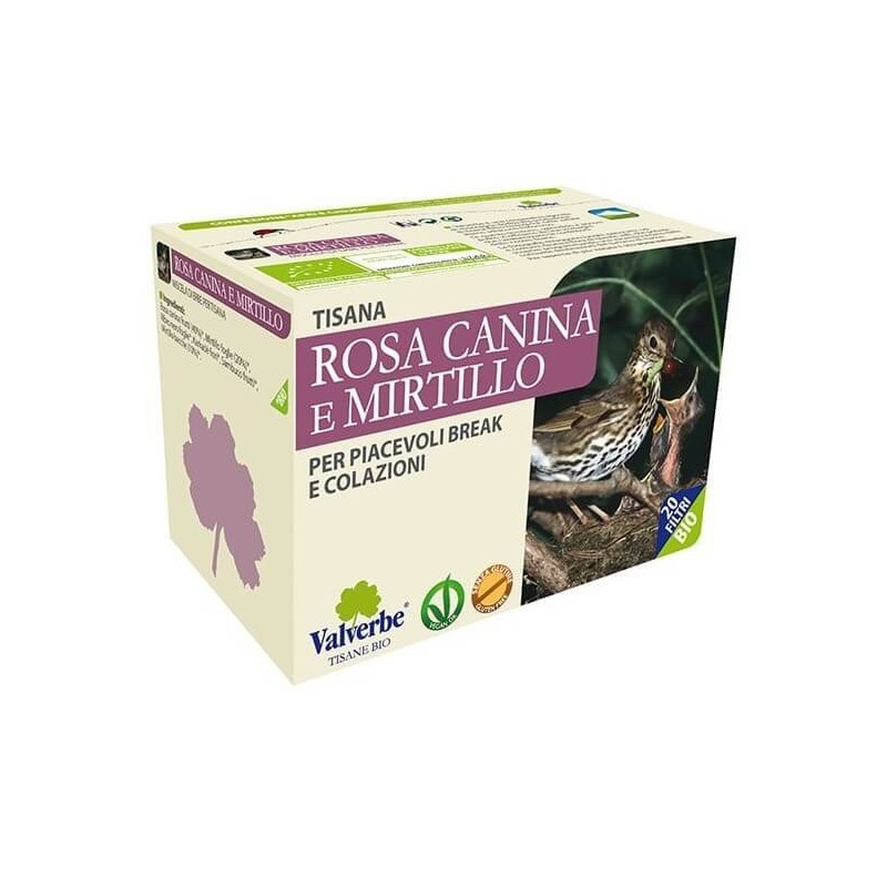Valverbe  Tisana Rosa Canina, Mirtillo  Tè e Tisane