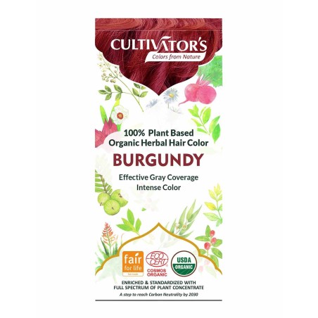 Cultivator's  Tinta Vegetale Biologica - Borgogna  Henné e Tinte Vegetali
