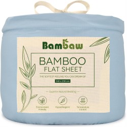 Drap de Dessus En Soie de Bambou - Light Blue