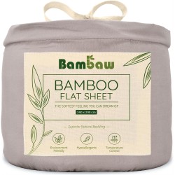 Bambaw  Lenzuolo di Sopra in Seta di Bambù - Grigio  Accessori