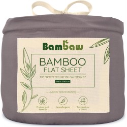 Bamboo Silk Top Sheet - Dark Grey