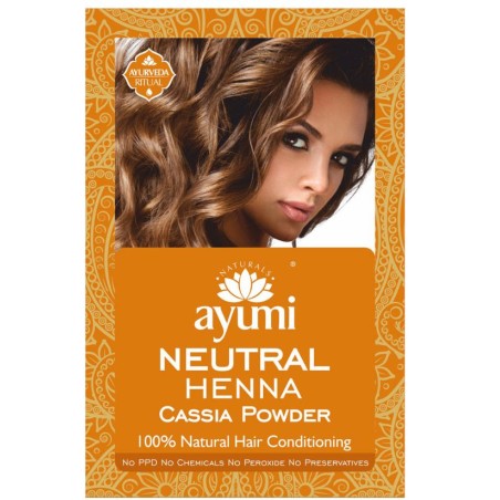 Ayumi  Polvere di Hennè Neutro - Cassia  Erbe Ayurvediche