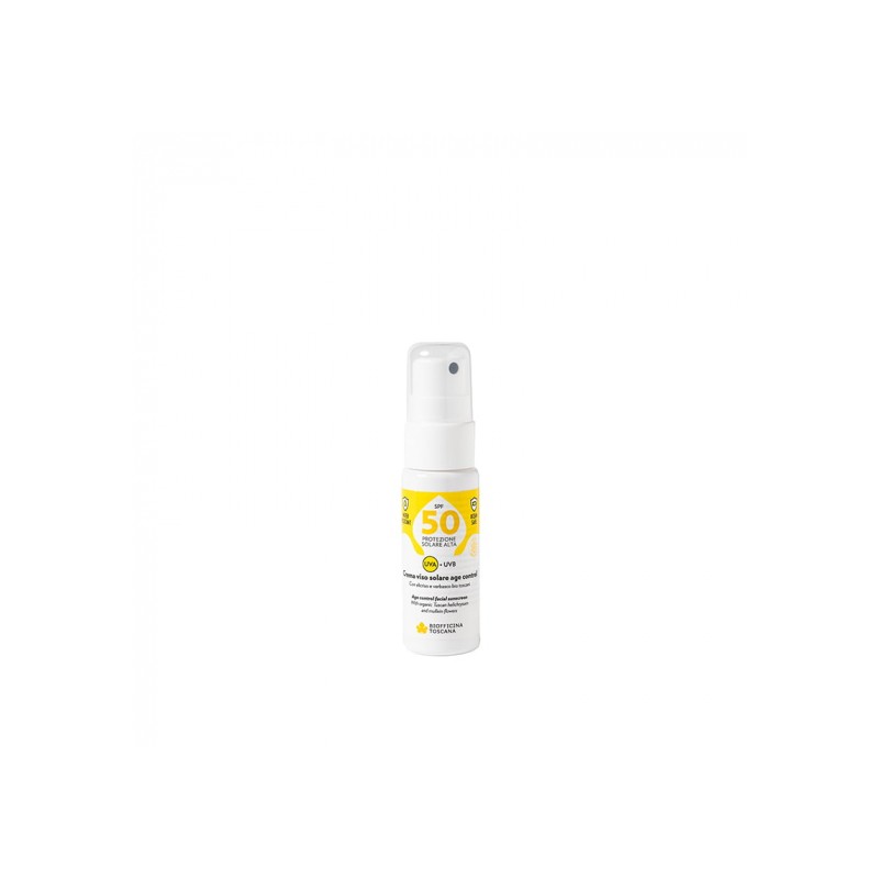Biofficina Toscana  Crema viso solare Age Control SPF50  Protezione Solare bio