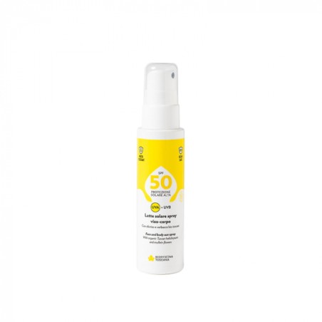Biofficina Toscana  Latte solare spray viso-corpo SPF50  Protezione Solare bio