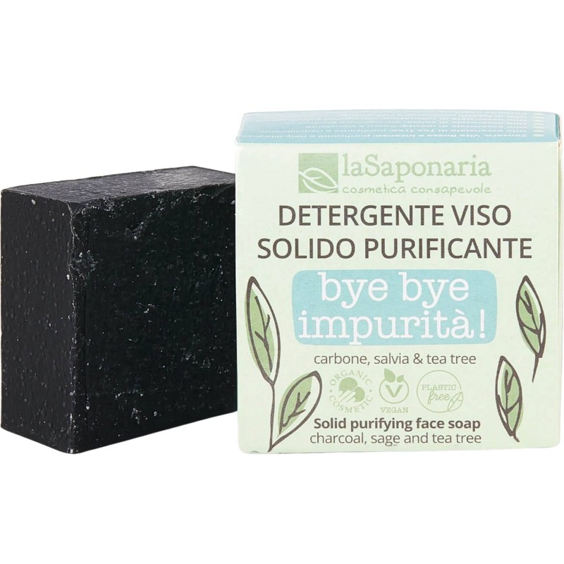 La Saponaria  Bye Bye Impurità Detergente Viso Solido Purificante  Detergente viso