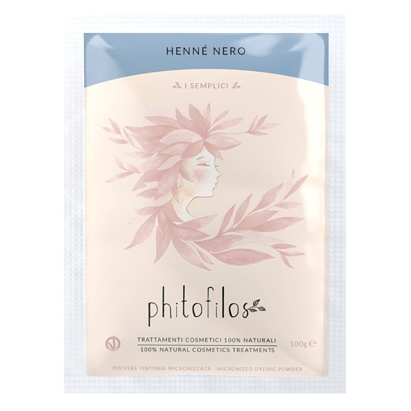 Phitofilos  Hennè Nero in Polvere - Indigo Puro  Henné e Tinte Vegetali