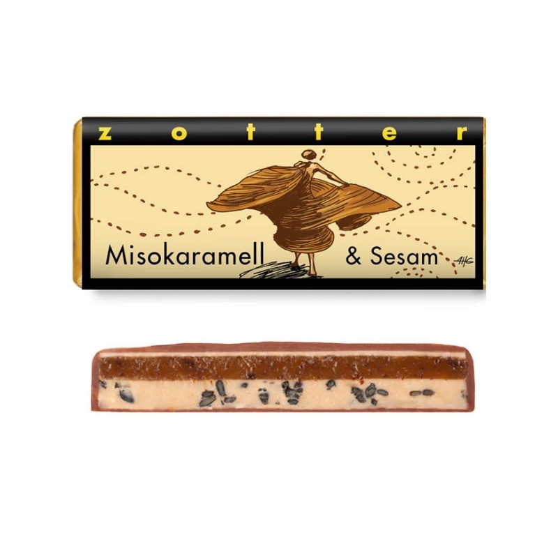 Zotter  Cioccolato al Latte con Miso e Caramello  Cioccolato