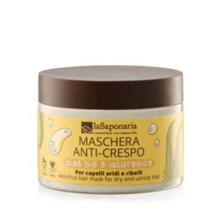 La Saponaria  Maschera Anticrespo Aloe Bio e Ialuronico  Maschere