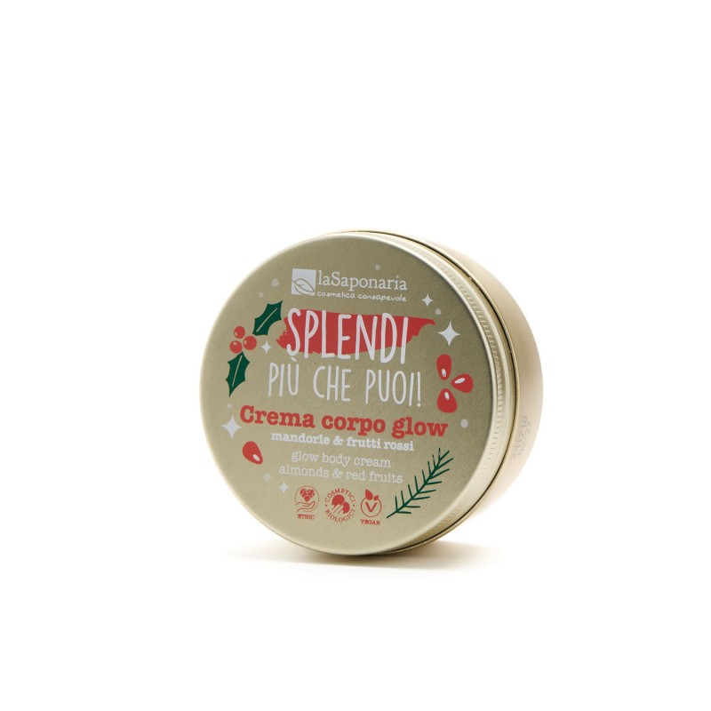 La Saponaria  Crema Corpo Glow Mandorle e Frutti Rossi  Creme Corpo Bio