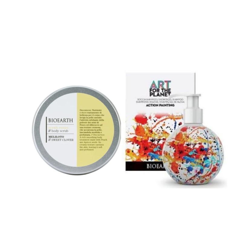 Bioearth  Set Regalo Scrub Corpo + Bagnodoccia  Idee Regalo