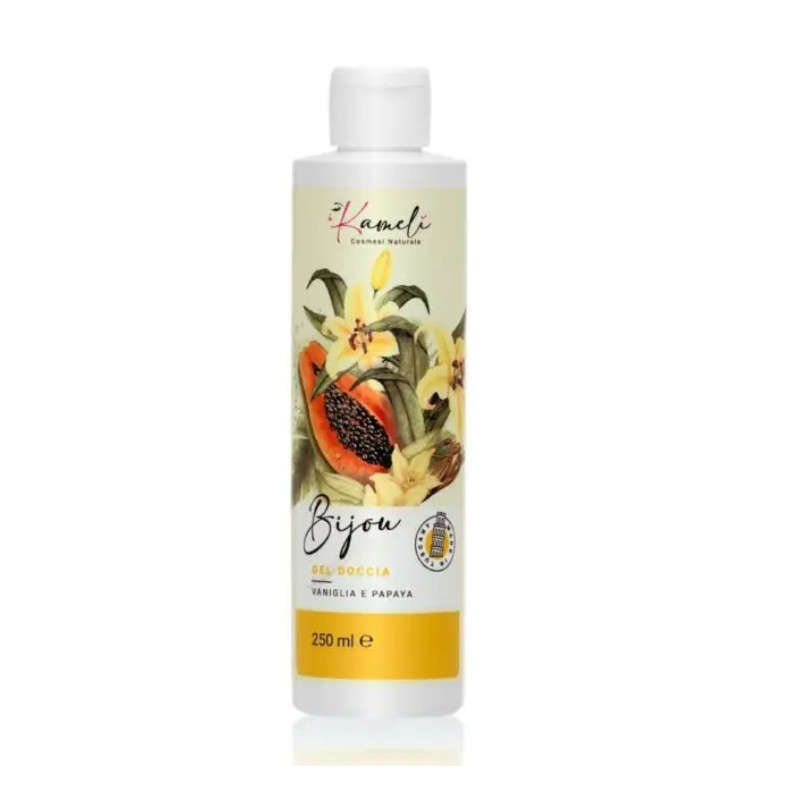 Kamelì  Bijou - Gel Doccia Vaniglia e Papaya  Bagnoschiuma Bio