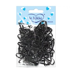 Le Kikke - Accessori  Elastici per Treccine - Nero - 100 pezzi  Spazzole e Phon