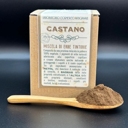 laboratorio cosmetico artigianale  Tinta Vegetale - Henne Castano Scuro  Henné e Tinte Vegetali