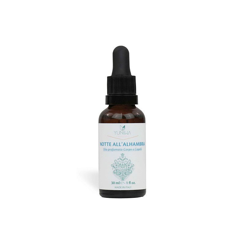 Yuniwa Cosmetics  Olio Profumato Corpo e Capelli - Notte all'Alhambra  Profumi