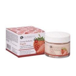 Alkemilla  Crema sorbetto alla fragola – Idratante e riequilibrante per pelli delicate  Crema viso