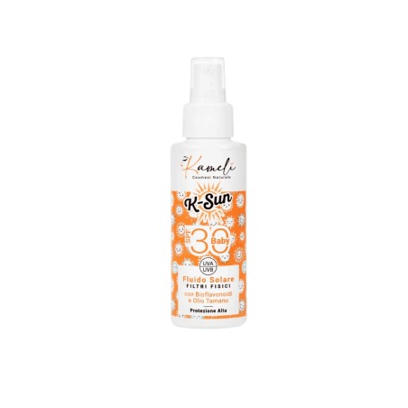 Kamelì  K?Sun Baby fluido solare SPF 30 filtri fisici – Protezione alta per bambini  Protezioni Solari per Bambini