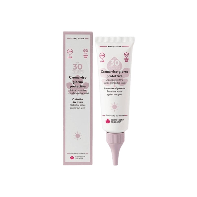 Biofficina Toscana  Crema viso giorno protettiva SPF30 – Biofficina Toscana  Protezione Solare Viso