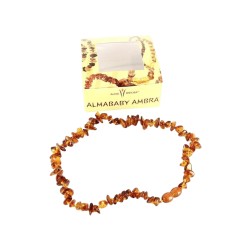Collanina d'Ambra Almababy Cognac per Dentizione
