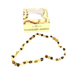 Collanina d'Ambra Almababy Multicolor per Dentizione