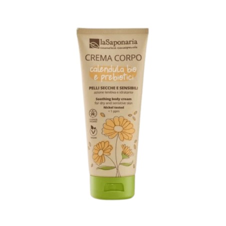 La Saponaria  Crema corpo pelli secche e sensibili – Calendula Bio e Prebiotici  Creme Corpo Bio
