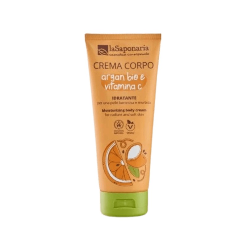 La Saponaria  Crema corpo idratante – Argan bio e Vitamina  Creme Corpo Bio