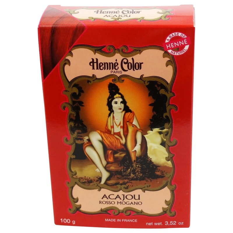 Le Henné Acajou Rouge - Acajou Sitarama Teint de légumes et de Henne   Disponible sur Yumibio.com