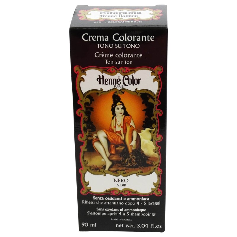 Henna Cream Black Sitarama Dyed vegetables and Henne  Available on Yumibio.com