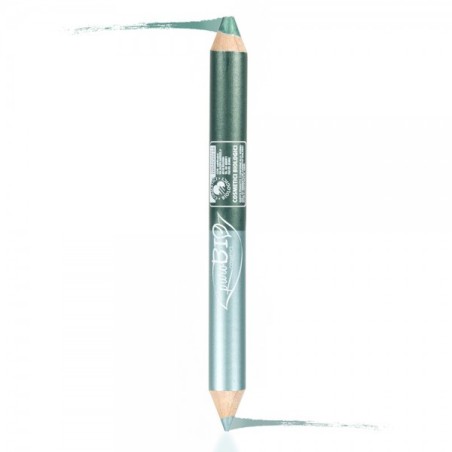 Plated Eye DUO-Night - Kajal Green Teal + eye Shadow Emerald Green Purobio Eyeshadows  Available on Yumibio.com
