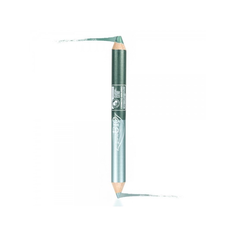 Plaqué Œil DUO-Nuit - Kajal Vert Sarcelle d'hiver + Ombre à paupières Vert Émeraude Purobio Les fards à paupières   Disponibl...