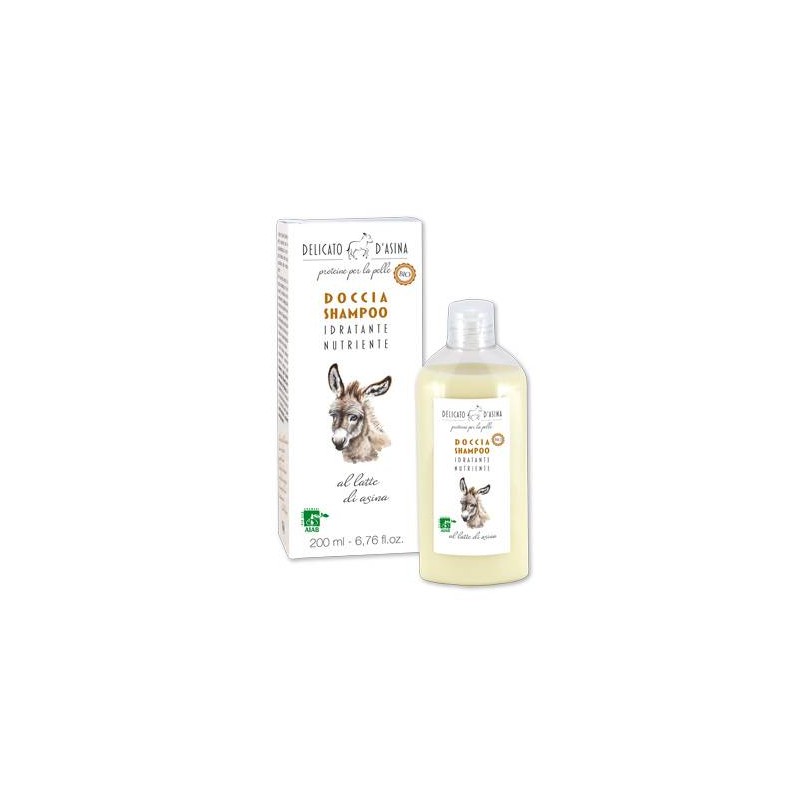 Delicato D'Asina  Doccia Shampoo al Latte D'Asina  Bagnoschiuma Bio