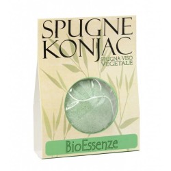 Éponge Konjac Visage Vert Bioessenze Les éponges et les Accessoires   Disponible sur Yumibio.com