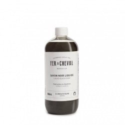 Savon de Marseille Liquide Noir Fer à Cheval La vaisselle et les Couverts   Disponible sur Yumibio.com