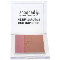 Poudre bronzante-Vegan, brun chaud et des nuances de rose Benecos Poudre bronzante   Disponible sur Yumibio.com