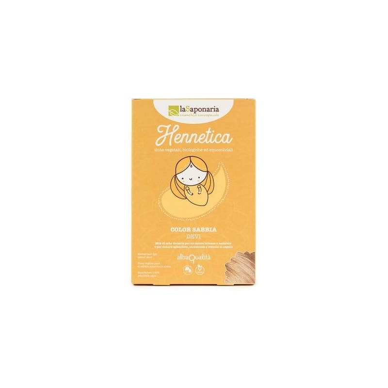 Hennetica Sand La Saponaria Vegetable and Henne colours  Available on Yumibio.com