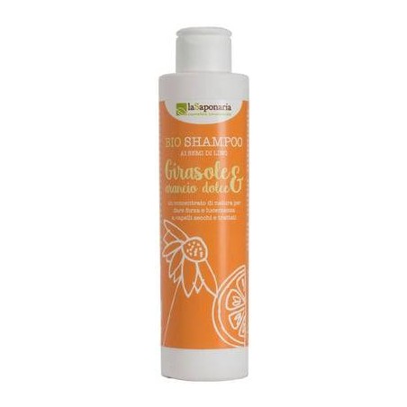 Shampoo Sunflower and Orange La Saponaria Shampoo  Available on Yumibio.com