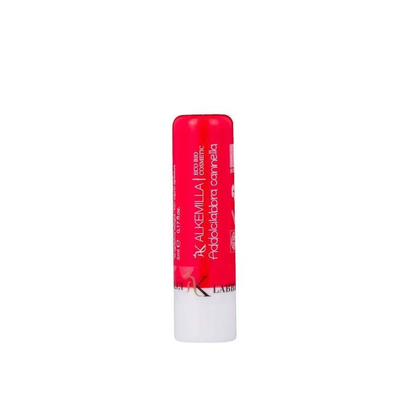 Lip Balm Bio - Addolcilabbra Cinnamon Alkemilla Lips  Available on Yumibio.com