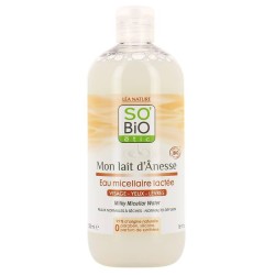 Micellar water Donkey Milk SO’BiO étic Makeup removers  Available on Yumibio.com