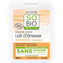 Shower Cream with donkey Milk SO’BiO étic Bathroom and shower  Available on Yumibio.com