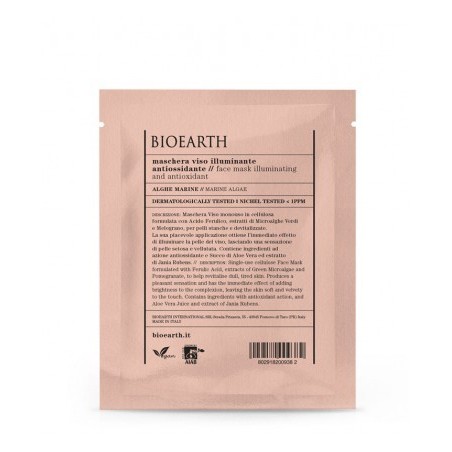 Bioearth  Maschera Viso Illuminante alle Alghe Marine  Maschere Viso