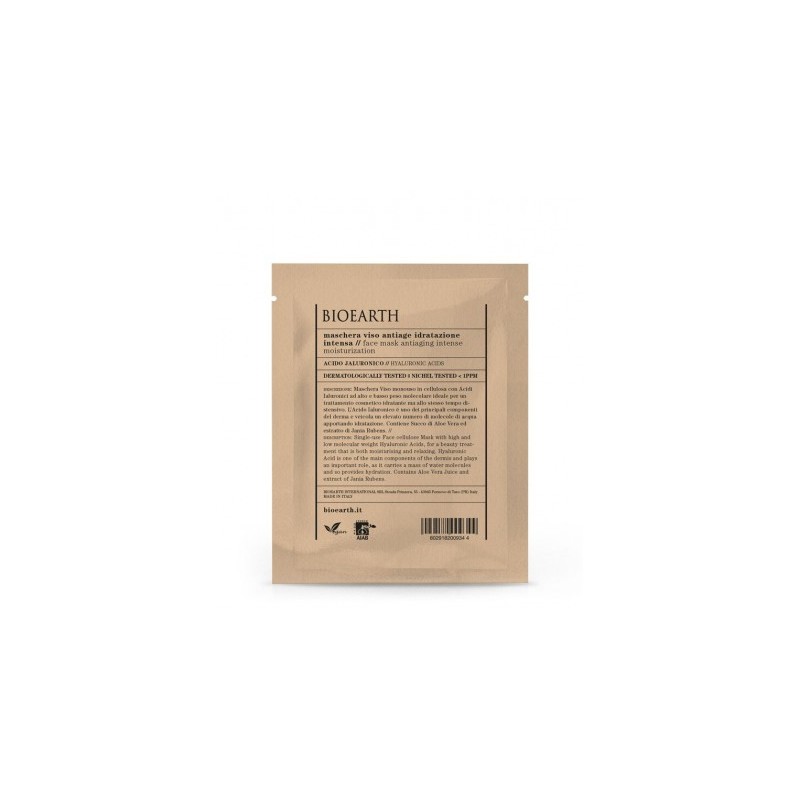 Masque Anti-Âge à l'Acide Hyaluronique Bioearth Les masques   Disponible sur Yumibio.com