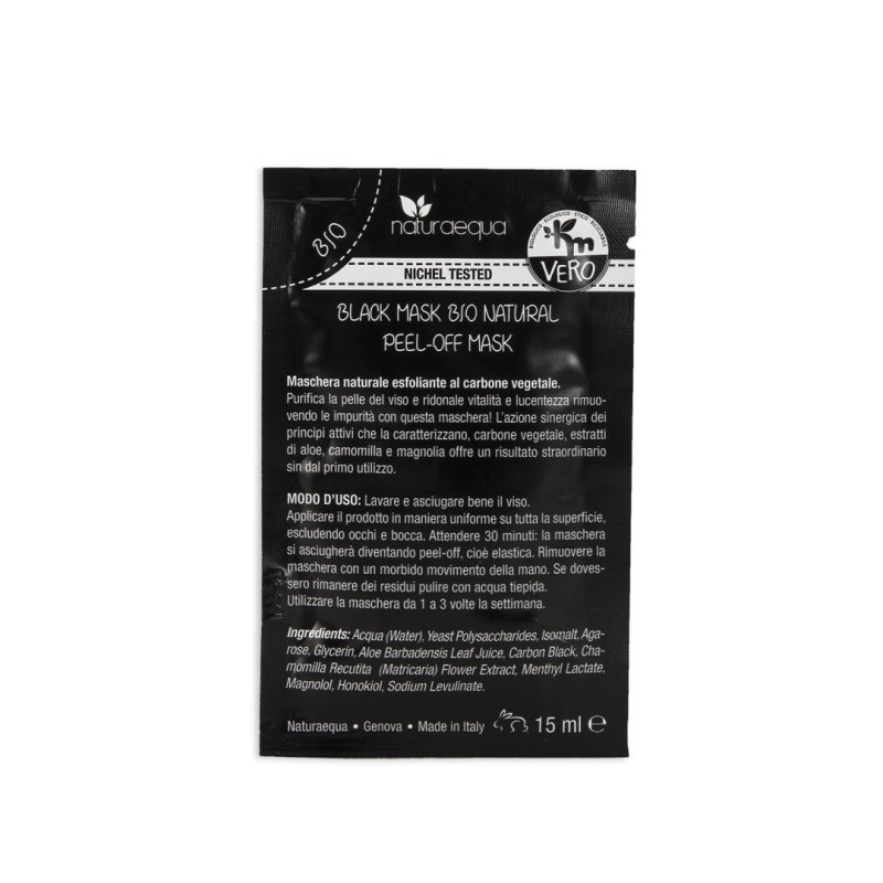 Black Mask Peel Off Bio Coal Plant - single-Dose Naturaequa Masks  Available on Yumibio.com