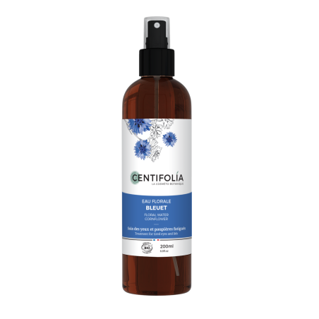 L'eau florale de Bleuet Centifolia Toniques   Disponible sur Yumibio.com