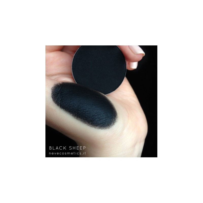 Black Eyeshadow Matte - Black Sheep Neve Cosmetics Eyeshadows  Available on Yumibio.com