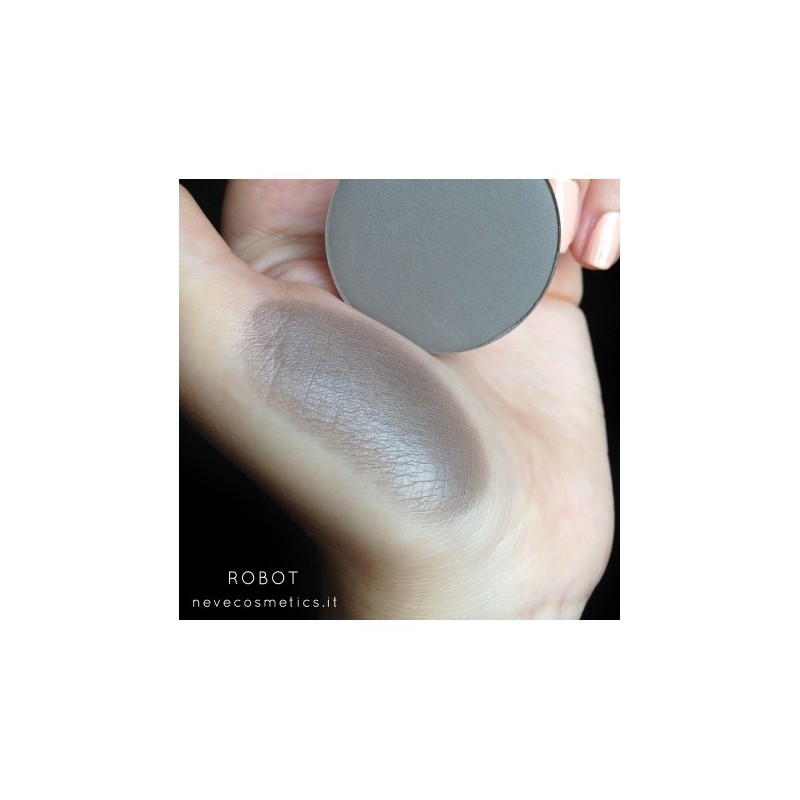 Gris Ombre À Paupières Mat - Robot Neve Cosmetics Les fards à paupières   Disponible sur Yumibio.com
