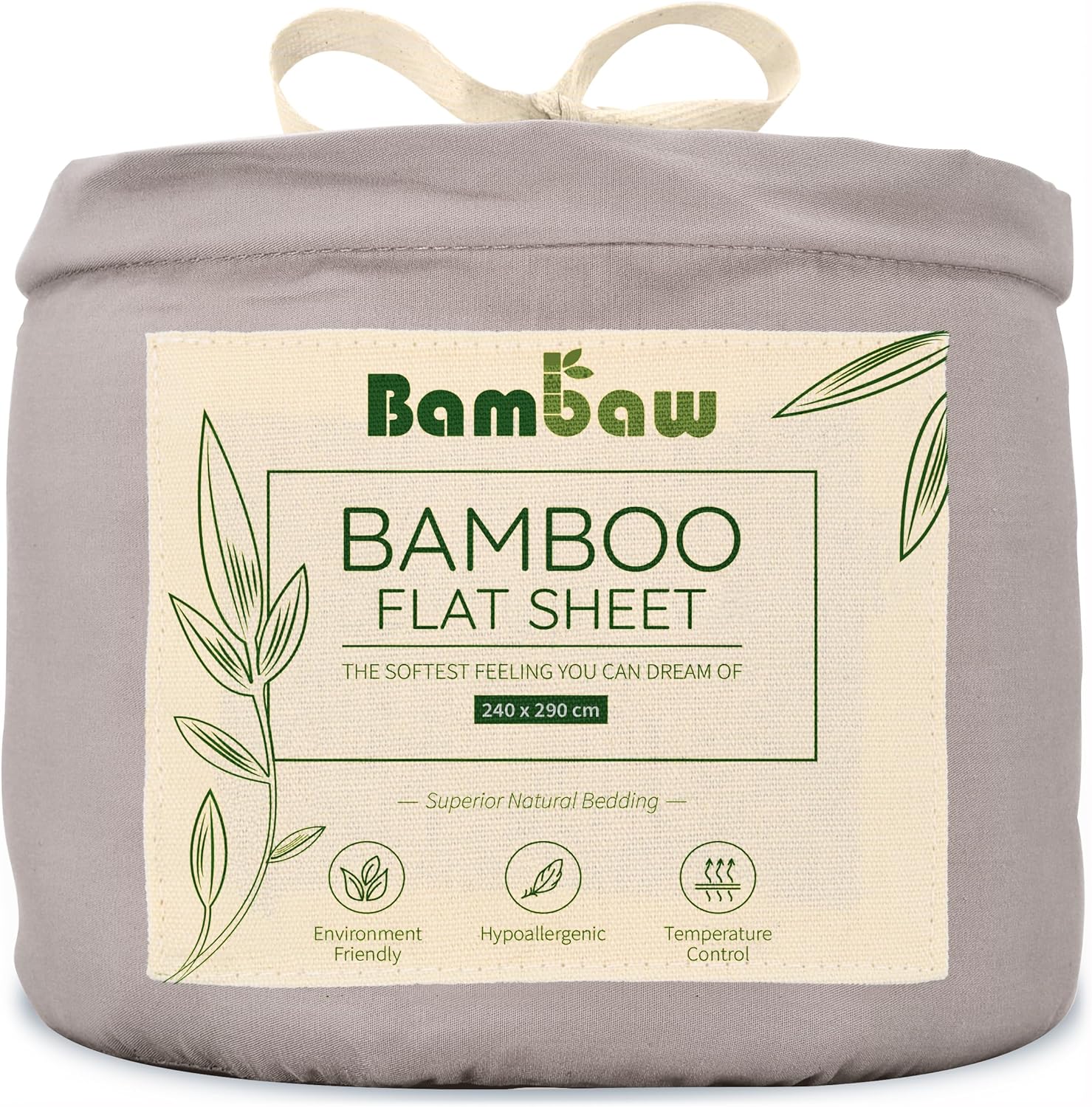 Lenzuolo di Sopra in Seta di Bambù - Grigio